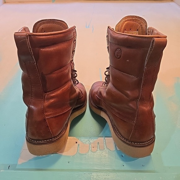 VTG Herman‎ Survivors 9.5 Moc Toe Brown Vibram Work Boots USA -20F Insulated 70s